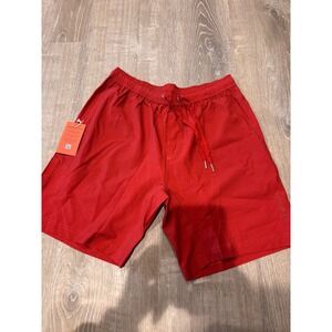 Bamboo Ave Boundless Short Mens Medium Red Sustainable EcoPerform Hybrid Shorts